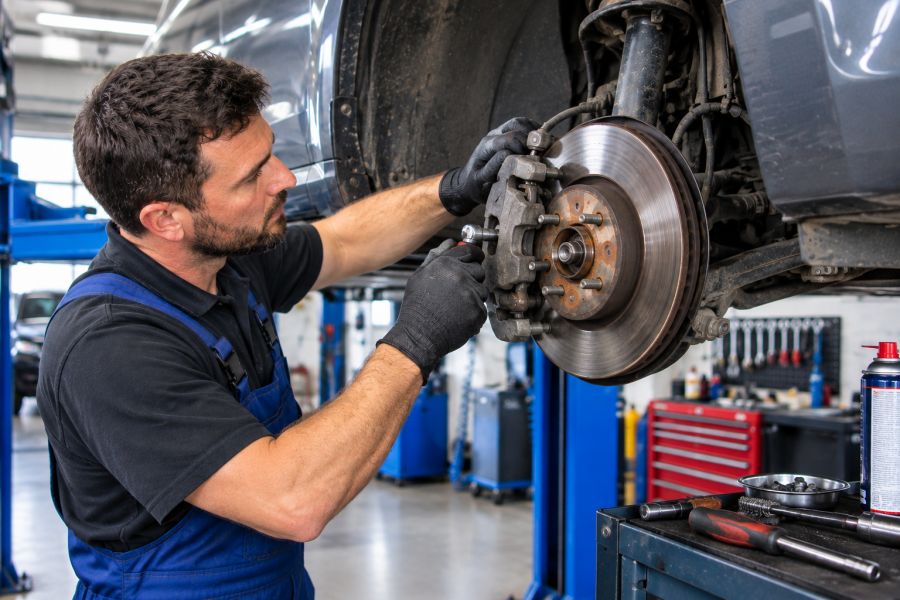 Bremsen in der Werkstatt wechseln